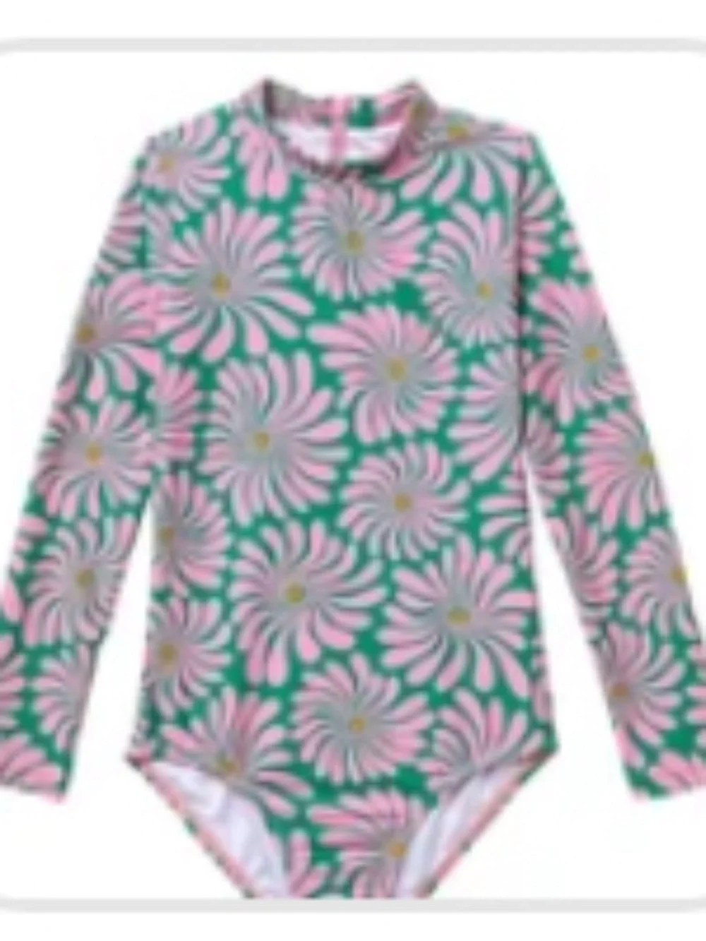 Seaesta Surf Wavy Floral Long Sleeve Swimsuit